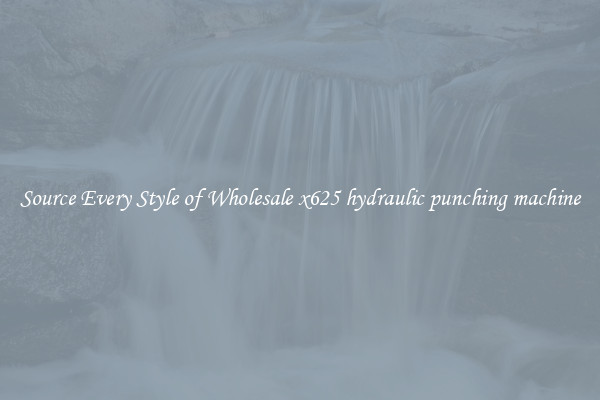 Source Every Style of Wholesale x625 hydraulic punching machine