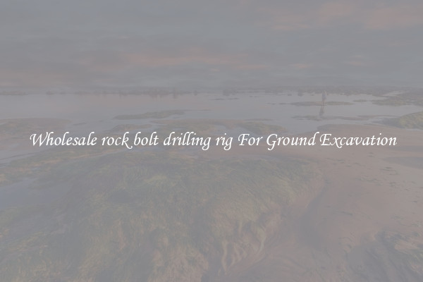 Wholesale rock bolt drilling rig For Ground Excavation