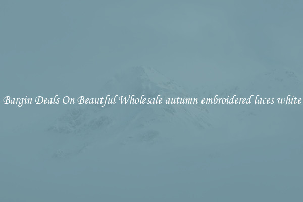Bargin Deals On Beautful Wholesale autumn embroidered laces white