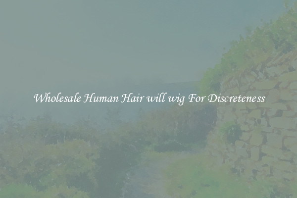 Wholesale Human Hair will wig For Discreteness