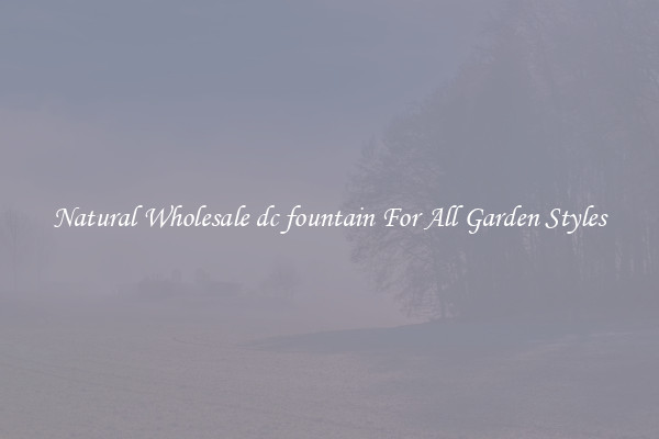 Natural Wholesale dc fountain For All Garden Styles