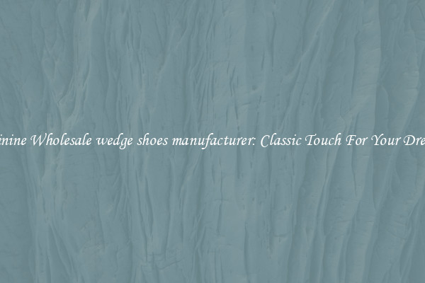 Feminine Wholesale wedge shoes manufacturer: Classic Touch For Your Dressing
