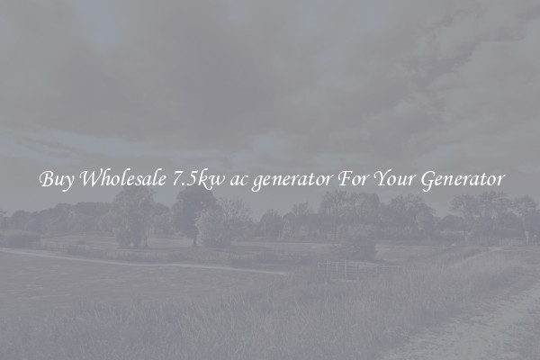 Buy Wholesale 7.5kw ac generator For Your Generator