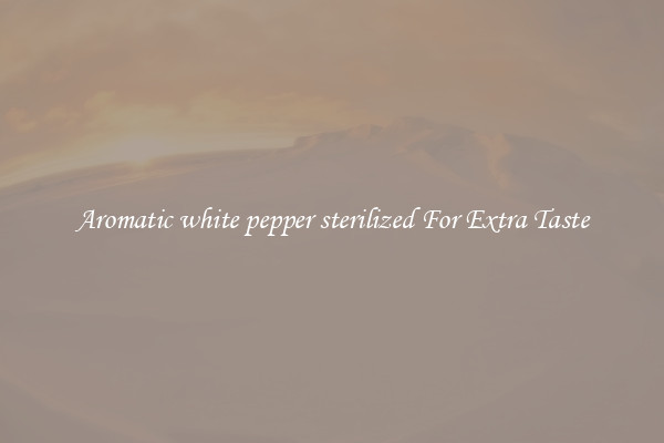 Aromatic white pepper sterilized For Extra Taste