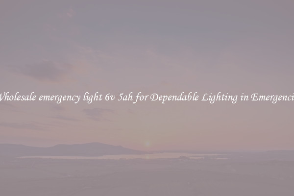 Wholesale emergency light 6v 5ah for Dependable Lighting in Emergencies