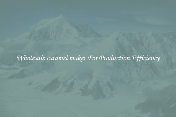 Wholesale caramel maker For Production Efficiency